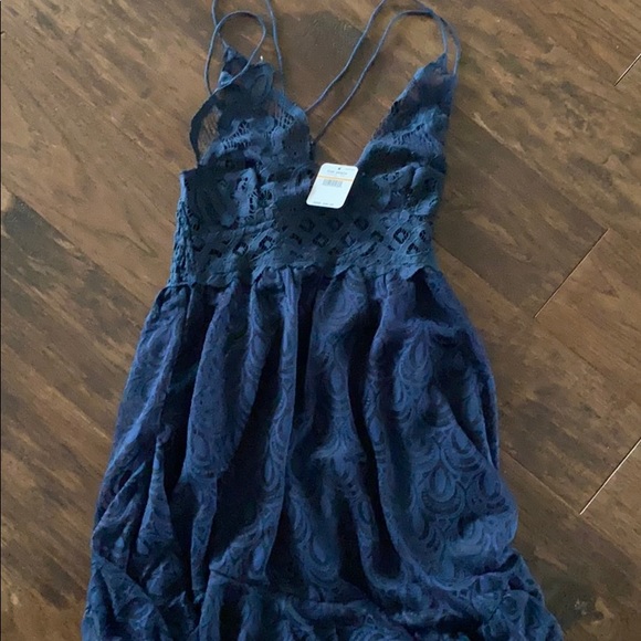 Free People Burnout Adella navy slip dress XS. - Picture 3 of 4